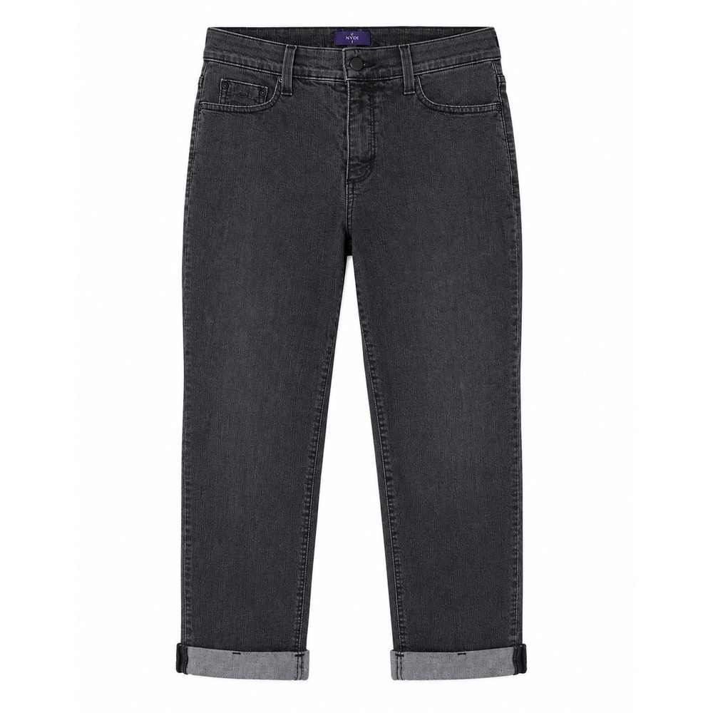 NYDJ Not Your Daughter's Jeans Size 4 Black Cuffed Straight Leg Ankle Jeans